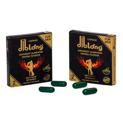DIBLONG Set 2 cutii capsule premium pentru potenta, erectie, impotriva ejacularii, 100% natural, efect rapid si de lunga durata, 4 capsule